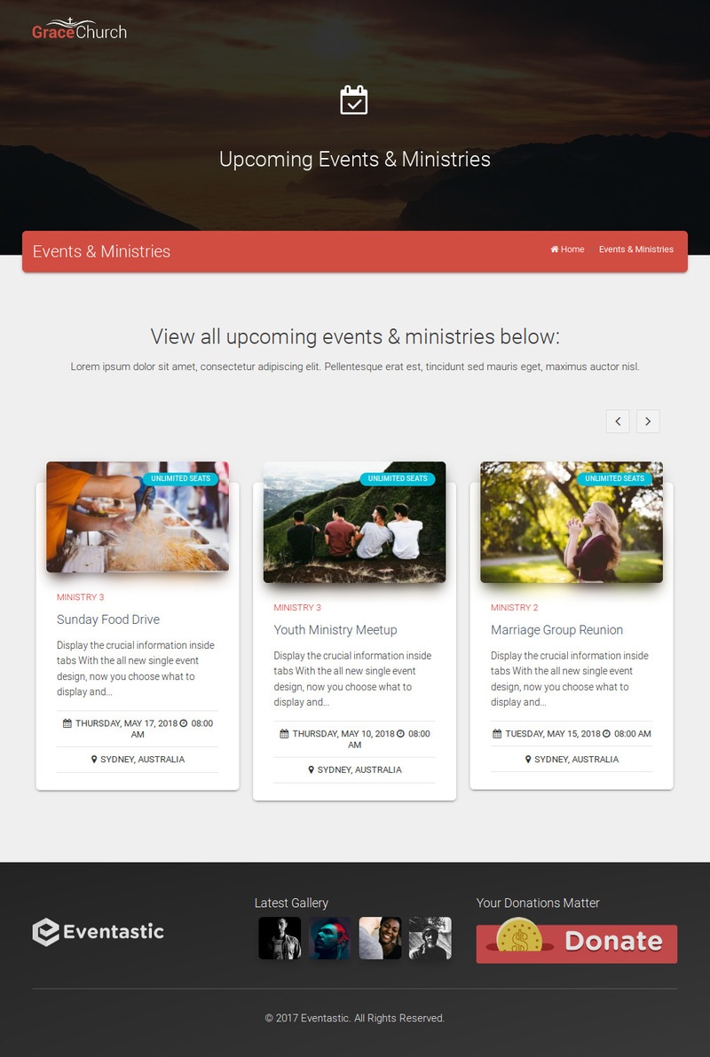 events carousel