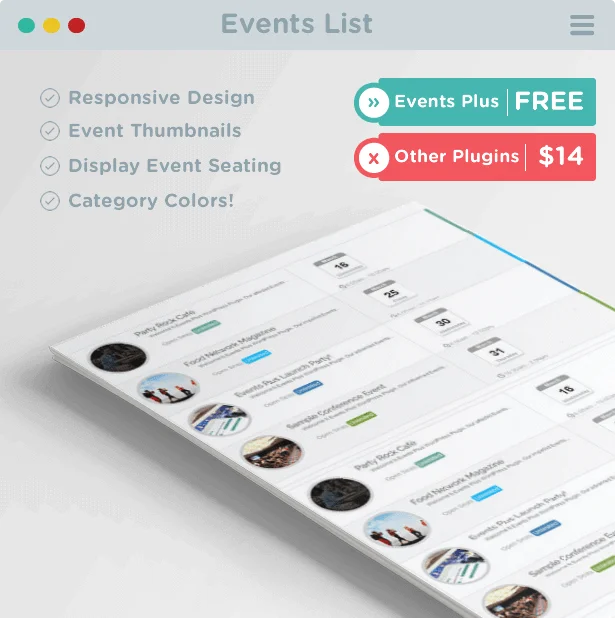wordpress events list